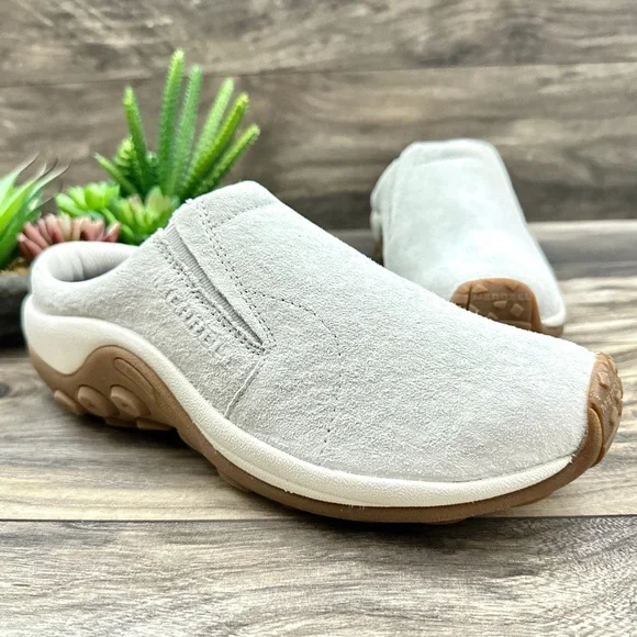 ❌SOLD❌NIB Merrell Jungle Slide Clogs Suede Birch Womens 9M 40 - Picture 4 of 12